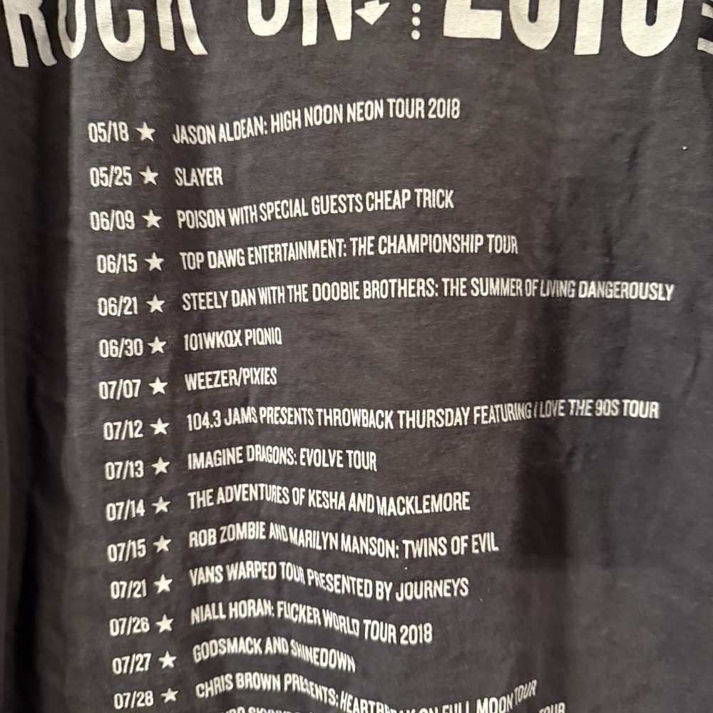 Eat Sleep Play Rock On Hollywood Casino‎ Chicago 2018 Concert Tshirt Black 4XL